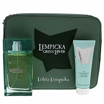 Lolita Lempicka Lolita Lempicka Green Lover For Men 3 Pc Gift Set 3.4Oz Edt Spray 2.5Oz After Shave Gel Pouch