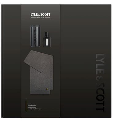 Lyle & Scott Lyle & Scott Winter Edit Knitted Scarf Reusable Cup & 25Ml Edt