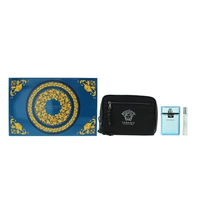 Versace Versace Man Eau Fraiche 3 Piece Gift Set: Eau De Toilette 100ml - Eau De Toilette 10ml - Bag