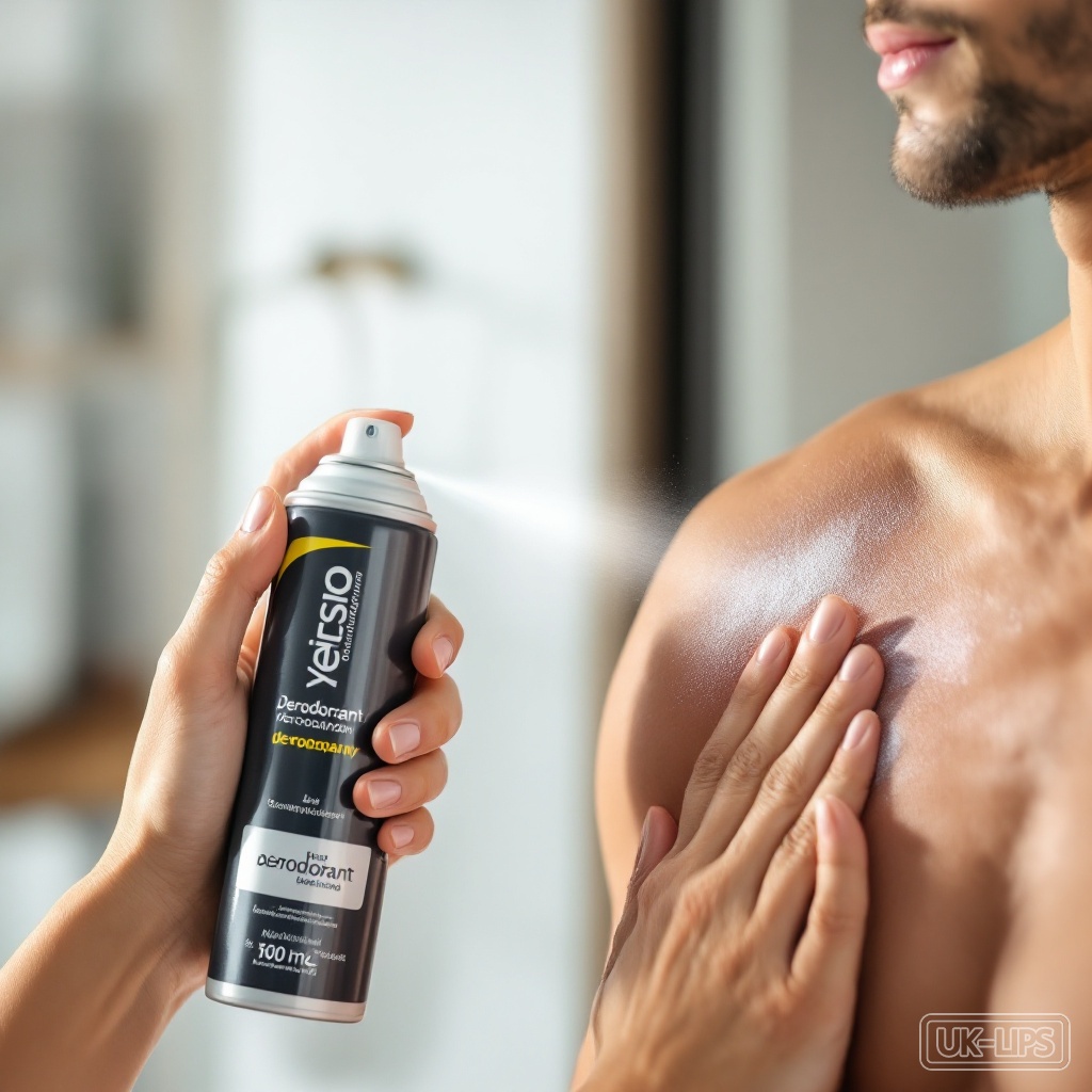 Nivea deodorant application on skin