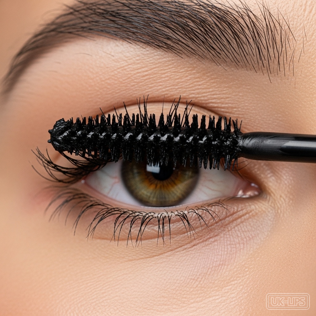 Applying Maybelline Colossal Volum' Express Mascara for instant volume