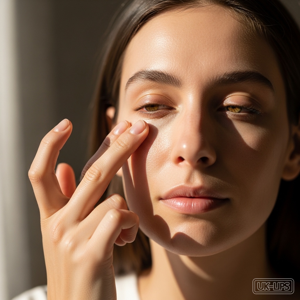 Patting Simple Kind To Eyes Soothing Eye Balm under the eyes
