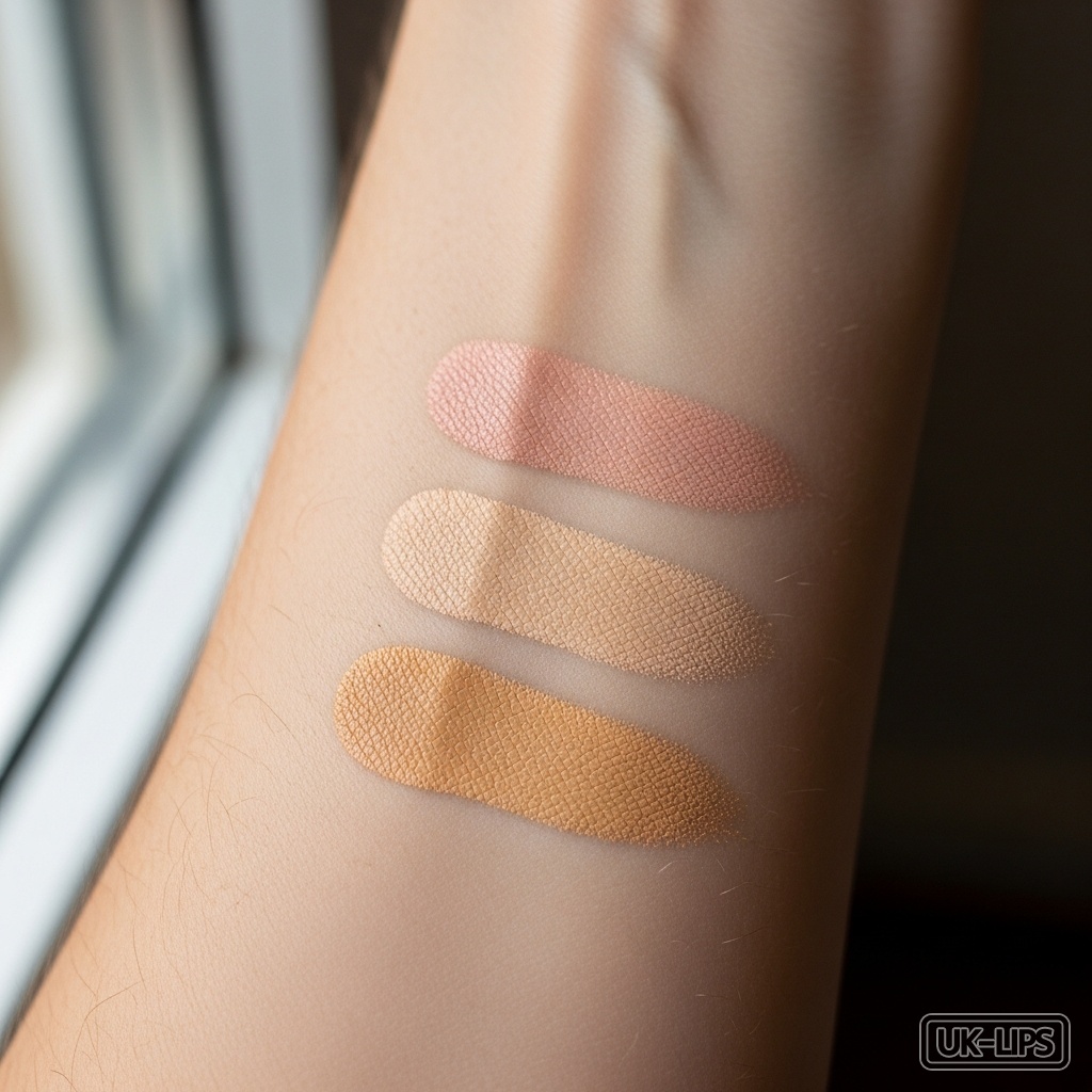 BB cream swatches tested under UK daylight