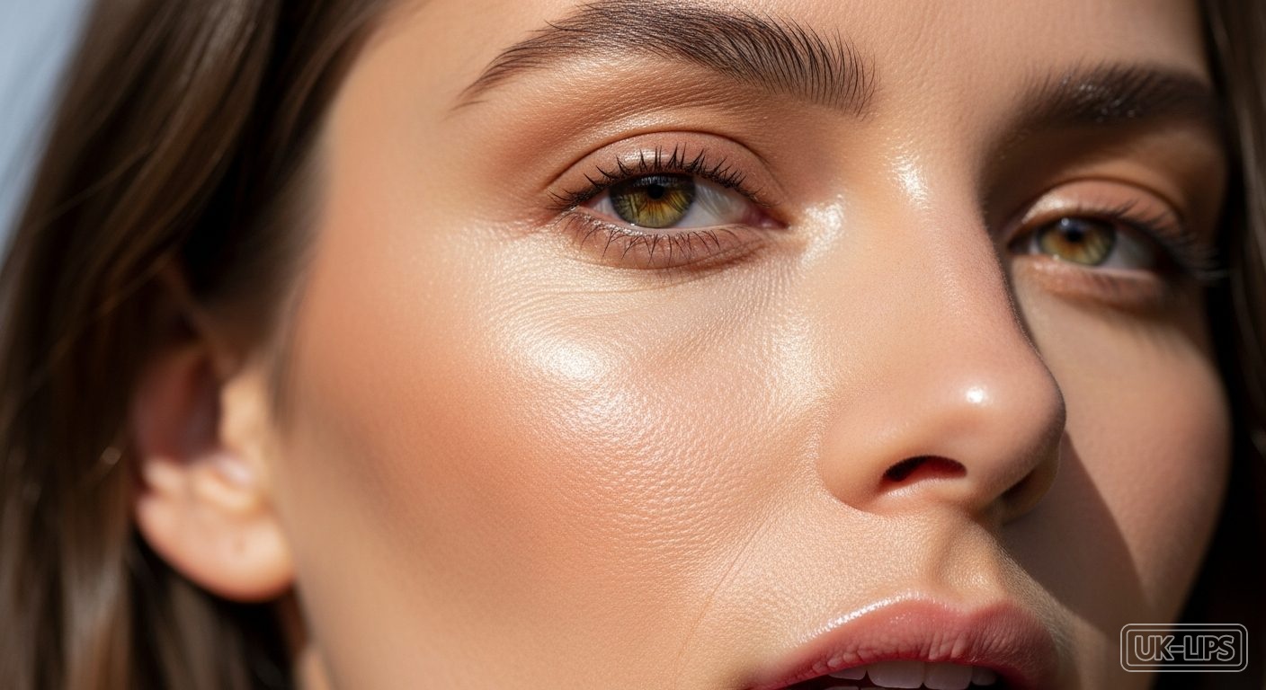 Dewy foundation and bronzer base makeup look for humid summer days