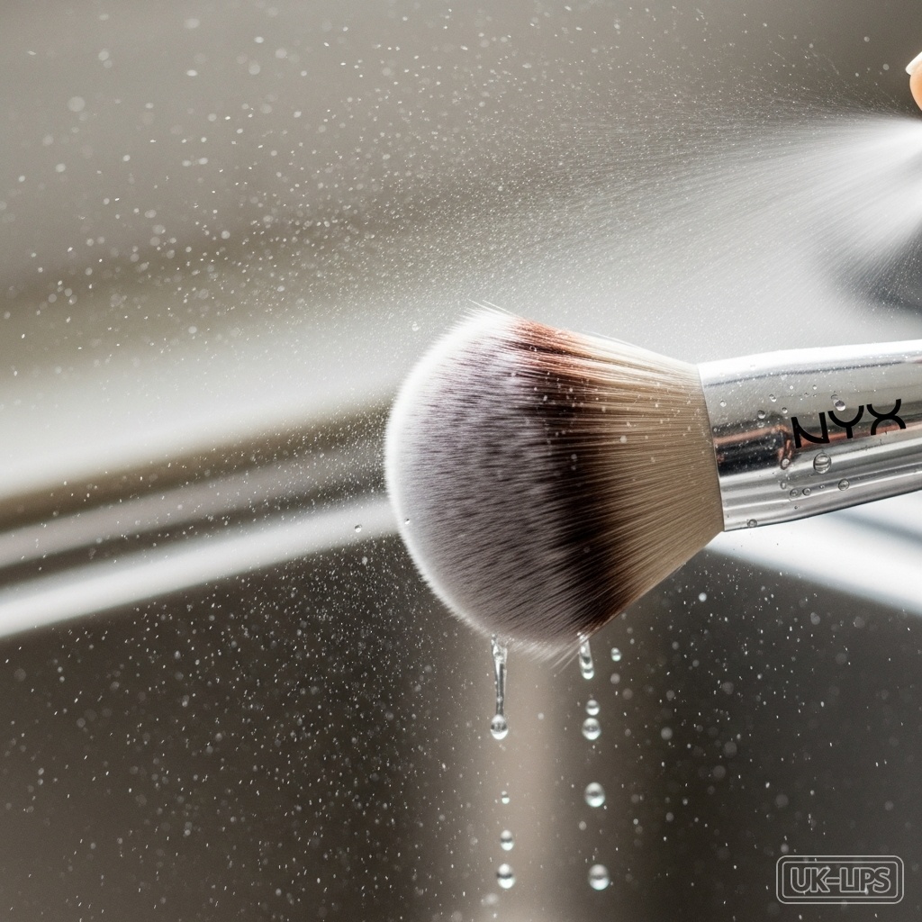 Maintaining makeup brushes for even foundation application