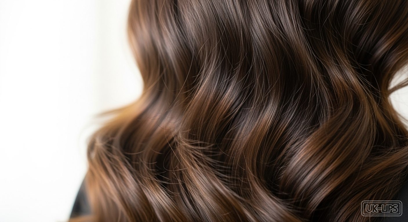 Voluminous dry-shampoo styled hair with soft waves and healthy shine