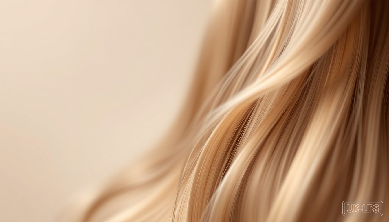 Close-up of sleek straightened hair with soft waves at the ends in natural daylight