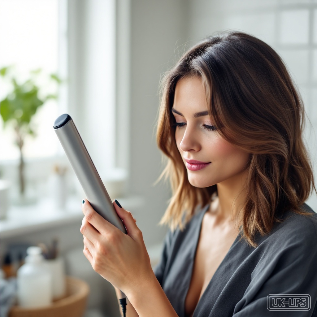 Revlon straightener styling mid-length hair