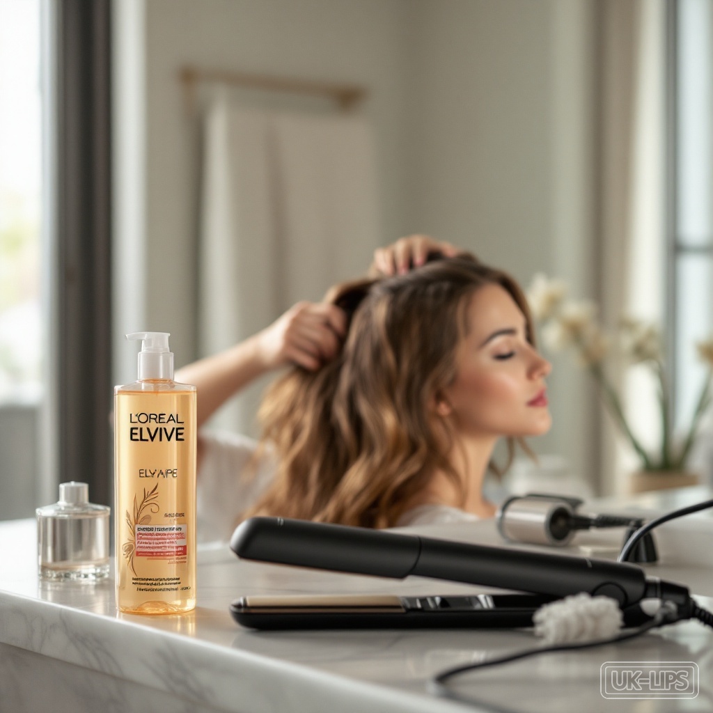 L'Oreal Elvive oil and straightener routine