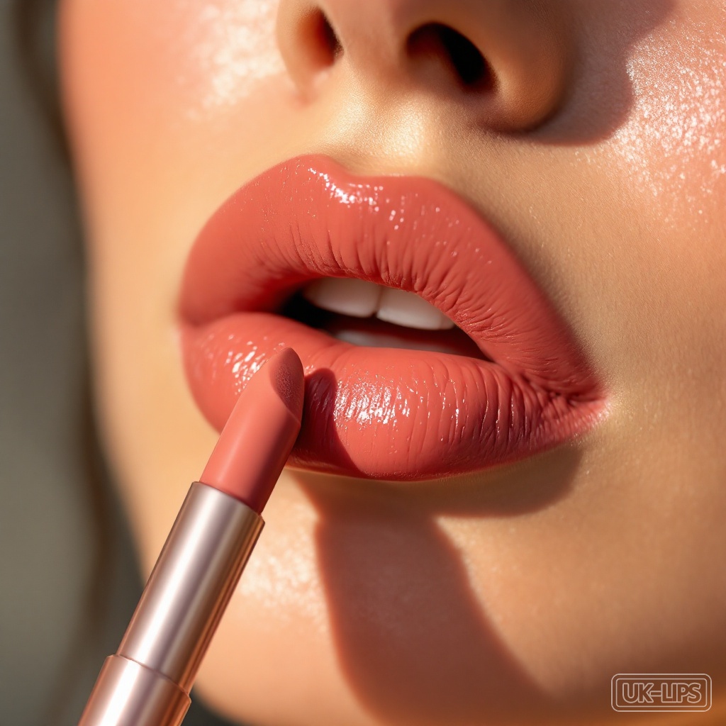 Step-by-step lip layering technique for natural finish