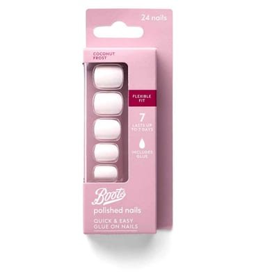 Boots Boots False Nail Coconut Frost X24