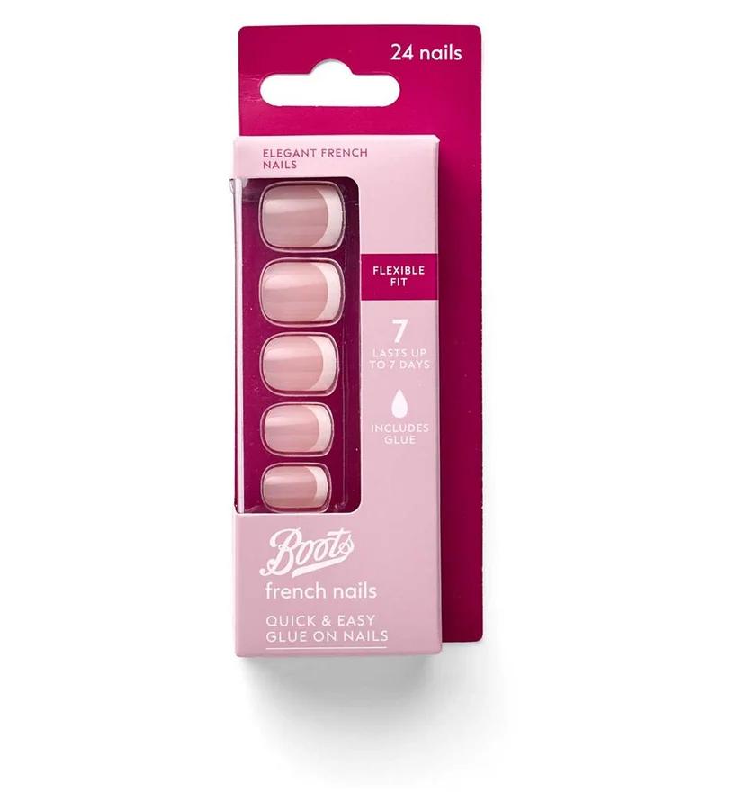 Boots Boots False Nail Elegant French Nails X24