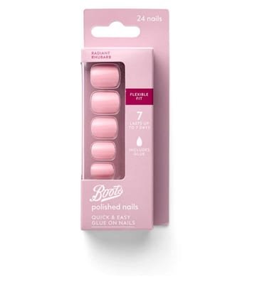 Boots Boots False Nail Radiant Rhubarb X24