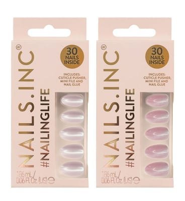 Nails Inc Nails Inc Nails.inc Glass Finish Press On Nails Duo