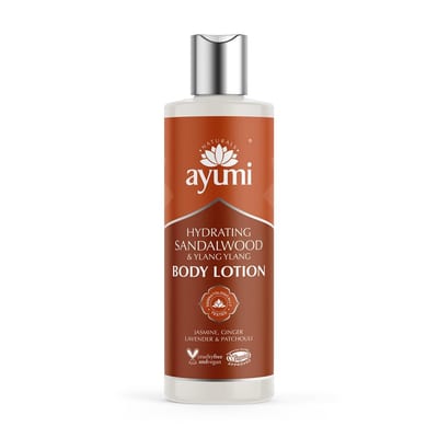 Ayumi Ayumi Sandalwood & Ylang Ylang Body Lotion | Hydrating Body Lotion for Dry Skin | Aromatherapy Body Moisturiser with Lavender | Hand Cream to Soften the Skin | Moisturiser for Men & Women | 1 x