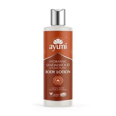 Ayumi Ayumi Sandalwood & Ylang Ylang Body Lotion | Hydrating Body Lotion for Dry Skin | Aromatherapy Body Moisturiser with Lavender | Hand Cream to Soften the Skin | Moisturiser for Men & Women | 1 x