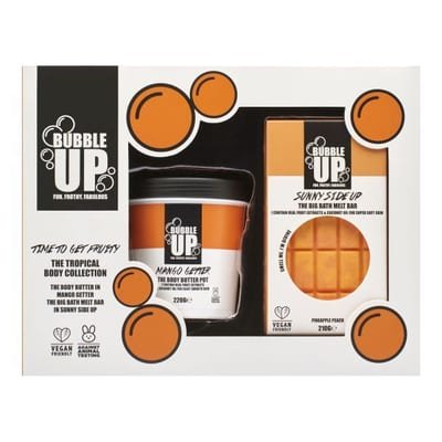 Bubble Up Bubble Up Tropical Gift Set – 210g Sunny Side Up Big Bath Bar & 220g Mango Getter Body Butter