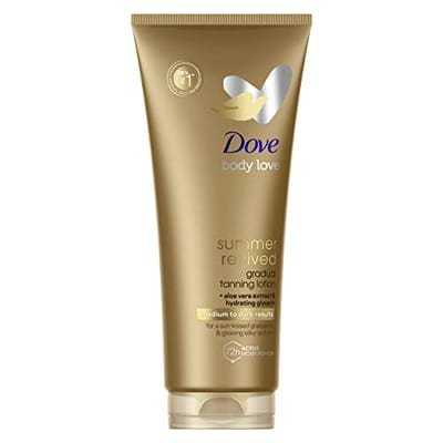 Dove Dove Summer Revived Medium to Dark Gradual Tanning Lotion For a Sun-Kissed Glow Self Tan Body Lotion Tanning Lotion For All Skin Types