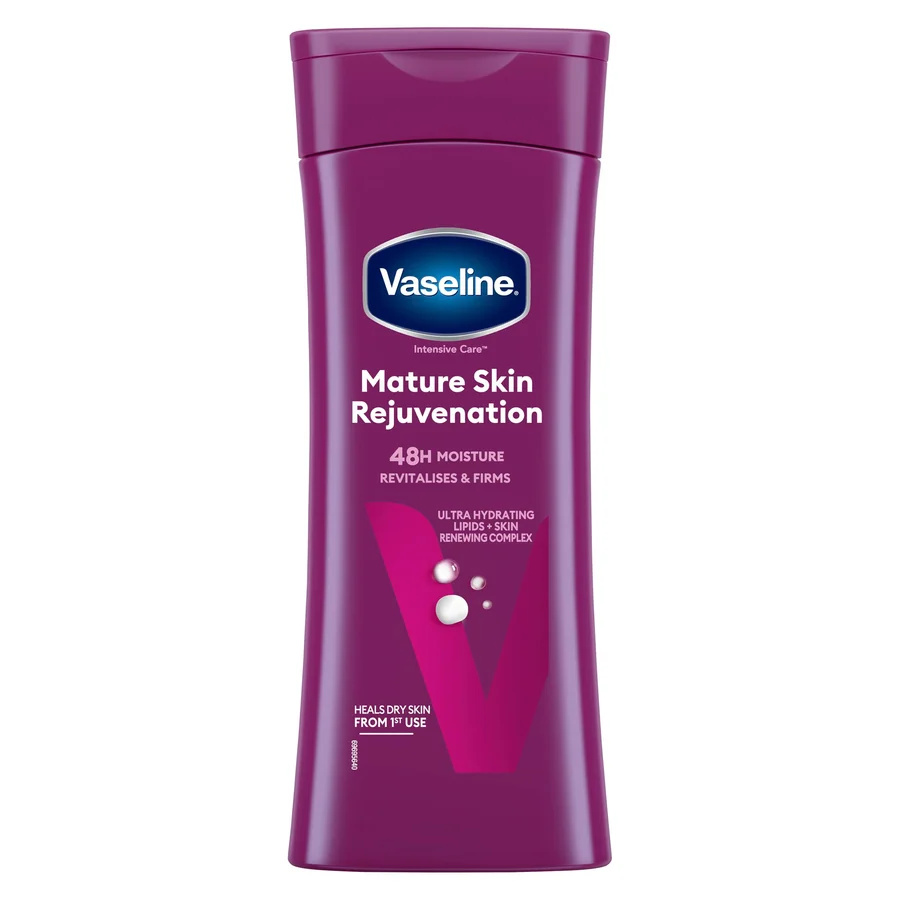 Dove Dove Vaseline Intensive Care Mature Skin Rejuvenation Body Lotion revitalises and firms with 48h moisture for maturing dry skin