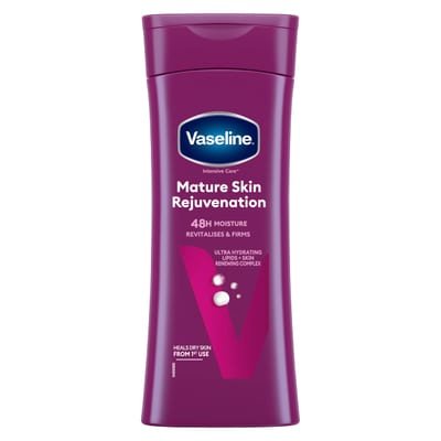 Dove Dove Vaseline Intensive Care Mature Skin Rejuvenation Body Lotion revitalises and firms with 48h moisture for maturing dry skin
