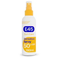 E45 E45 Sun Body Cream Spray For Sensitive Skin. Hydrating With Very High Uva And Uvb Protection Spf 50+ 180ml