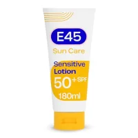 E45 E45 Sun Body Lotion For Sensitive Skin. Hydrating Cream With Very High Uva And Uvb Protection Spf 50+ 180ml