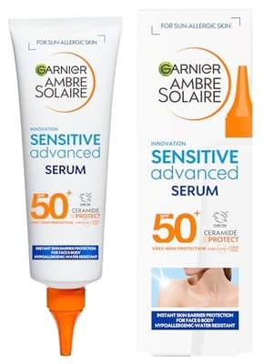 Garnier Garnier Ambre Solaire Spf 50+ Sensitive Advanced Sun Cream Face & Body Serum 125ml