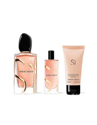 Giorgio Armani Giorgio Armani SÃŒ Eau De Parfum Intense Gift Set 100ml EDP + 15ml EDP + 50ml Body Lotion