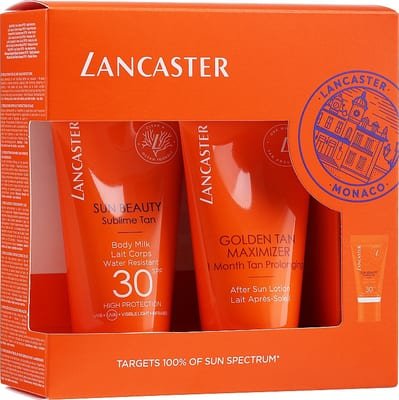 Lancaster Lancaster Sun Beauty Gift Set 50ml Sun Beauty Body Milk SPF30 + 50ml After Sun Golden Maximiser + 3ml Sun Beauty Face Cream SPF30