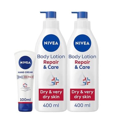 Nivea Nivea Repair & Care Body Lotion Hand Cream Bundle