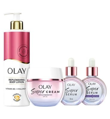 Olay Olay Replenishing Bundle Hyaluronic Acid Body Lotion 500Ml & Super Cream Spf30 50ml