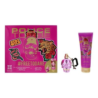 Police Police To Be #Freetodare Women Gift Set : EDP - 40ml Spray +40ml - Body Lotion 100ml
