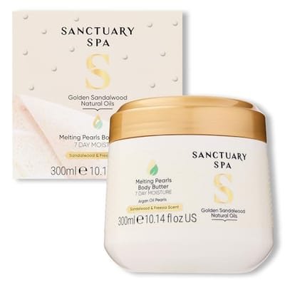 Sanctuary Sanctuary Spa Golden Sandalwood Natural Oils Melting Pearls Body Butter 300ml