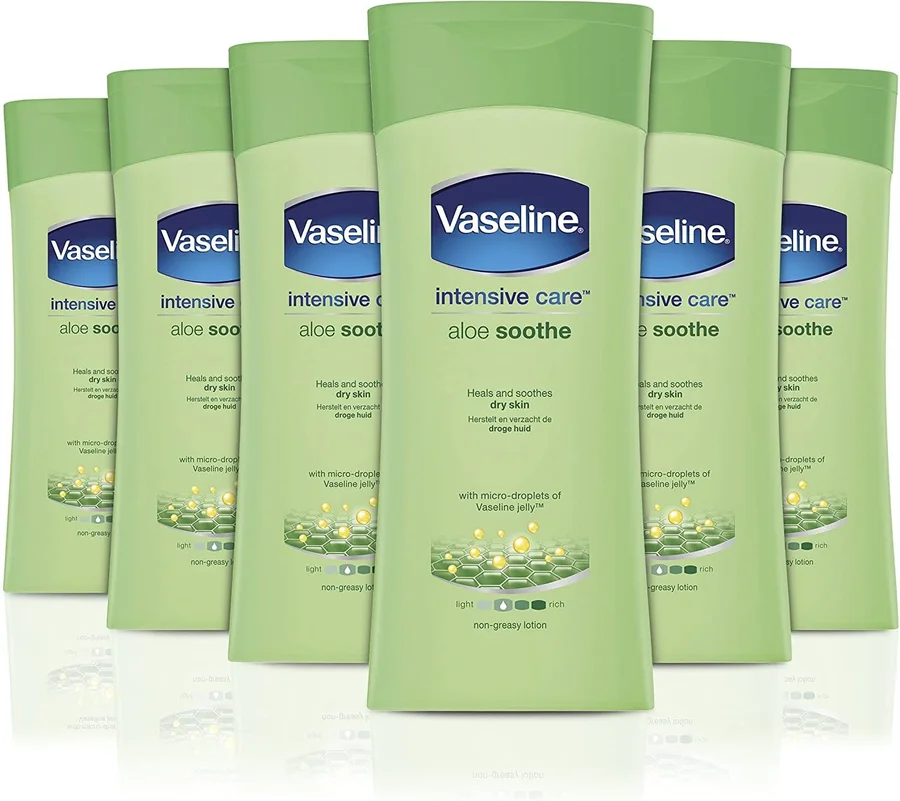 Vaseline Vaseline Intensive Care Aloe Soothe heals and refreshes skin Body Lotion for dry skin 6 x