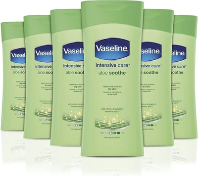 Vaseline Vaseline Intensive Care Aloe Soothe heals and refreshes skin Body Lotion for dry skin 6 x