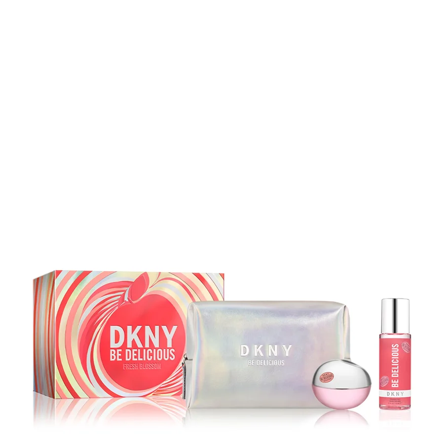 DKNY DKNY Be Delicious Fresh Blossom Gift Set 100ml EDP + 125ml Body Mist + Pouch