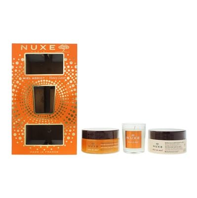 NUXE Nuxe Honey Lover Gift Set 175ml Rêve de Miel Body Scrub + 200ml Rêve de Miel Body Oil Balm + 70g Rêve de Miel Candle