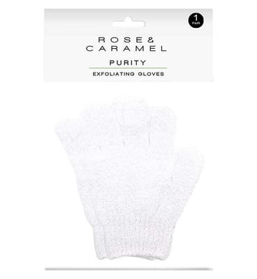 Rose & Caramel Rose & Caramel White Exfoliating Gloves