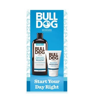 Bulldog Bulldog Skincare Peppermint & Eucalyptus Shower Gel And Sensitive Moisturiser Duo
