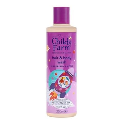 Child's Farm Childs Farm Hair & Body Wash, Blackberry Apple250 Ml Gentle Tear-Free Formula For Kids, Babies Sensitive Skin, 250ml