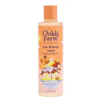 Child's Farm Childs Farm Hair & Body Wash, Peach Apricot250 Ml Gentle Tear-Free Formula For Kids, Babies Sensitive Skin, 250ml