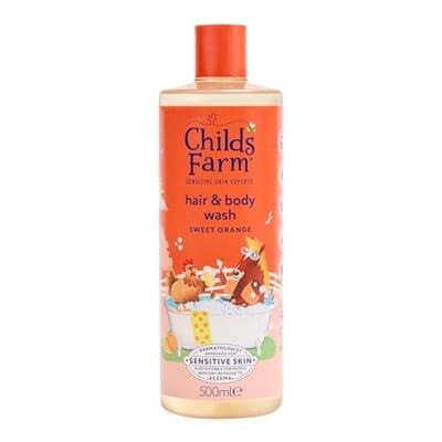 Child's Farm Childs Farm Hair & Body Wash, Sweet Orange 500Ml Gentle Tear-Free Formula For Kids, Babies Sensitive Skin