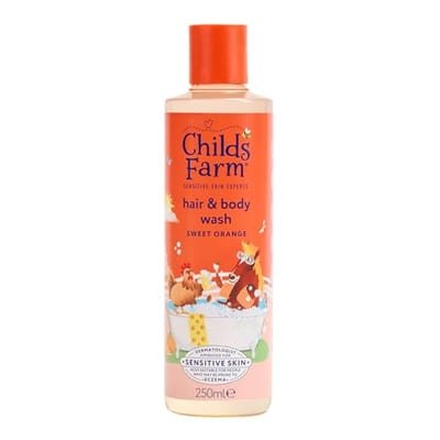 Child's Farm Childs Farm Hair & Body Wash, Sweet Orange250 Ml Gentle Tear-Free Formula For Kids, Babies Sensitive Skin, 250ml