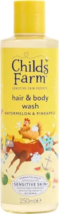 Child's Farm Childs Farm Hair & Body Wash, Watermelon Pineapple250 Ml Gentle Tear-Free Formula For Kids, Babies Sensitive Skin, 250ml