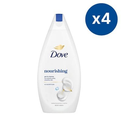 Dove Dove Essential Care Body Wash Hydrate 450Ml X4 Bundle