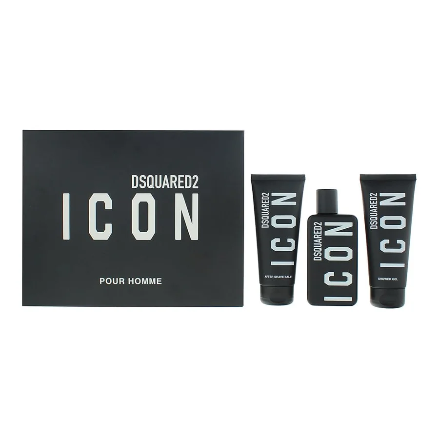 Dsquared2 Dsquared2 Icon Pour Homme Gift Set 100ml EDP + 100ml Shower Gel + 100ml Aftershave Balm