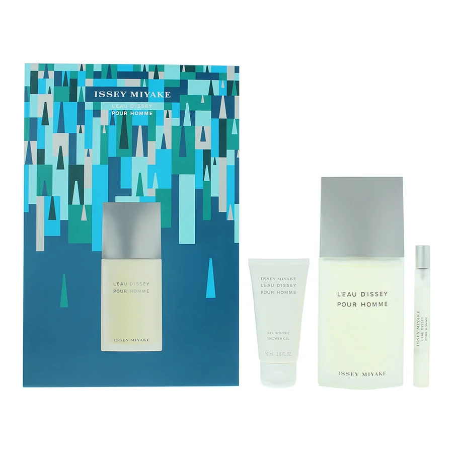 Issey Miyake Issey Miyake L'eau D'issey Pour Homme 3 Piece Gift Set: Eau De Toilette 125ml - Shower Gel 50ml - Eau De Toilette 10ml