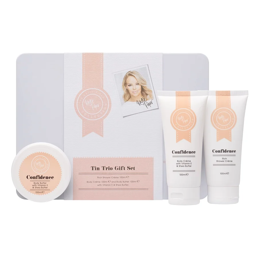 Katie Piper Katie Price Confidence Tin Trio Gift Set 100ml Rich Shower Gel + 100ml Body Cream + 100ml Body Butter