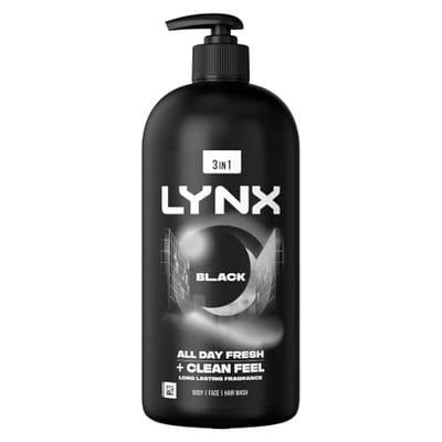 Lynx Lynx Black Body Wash Shower Gel For Men 900 ml