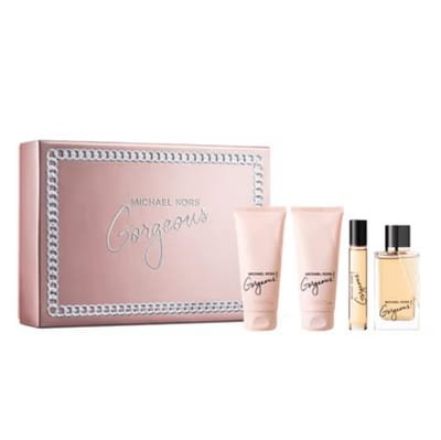 Micheal Kors Micheal Kors Gorgeous Set: EDP Spray 100ml + Body Lotion 100ml + Shower Gel 100ml + EDP 5ml